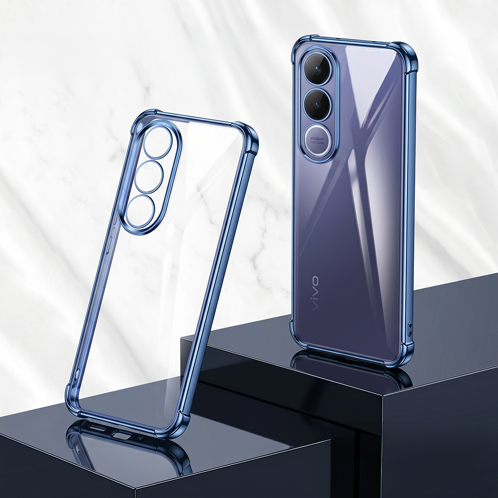 Vivo V70 FE 5G Anti-Yellow Electroplating Transparent Airbags Case