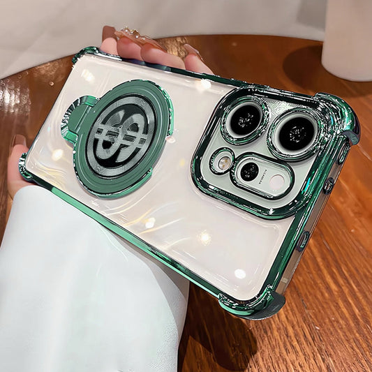 Oppo Reno14 5G Four Corner Airbags 100% Original Astro Money Magnet Rotating Dollar Case