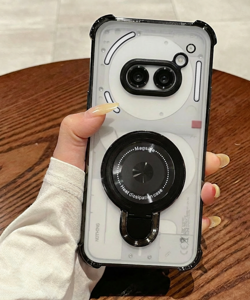 Nothing Phone 2a 5G Luxury Four Corner Invincible Bracket Ring Stand Case
