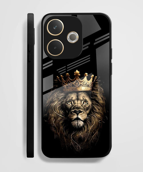 Oppo A5 Pro 5G Premium Acrylic Shockproof Glass Back Case (Crowned Lion)