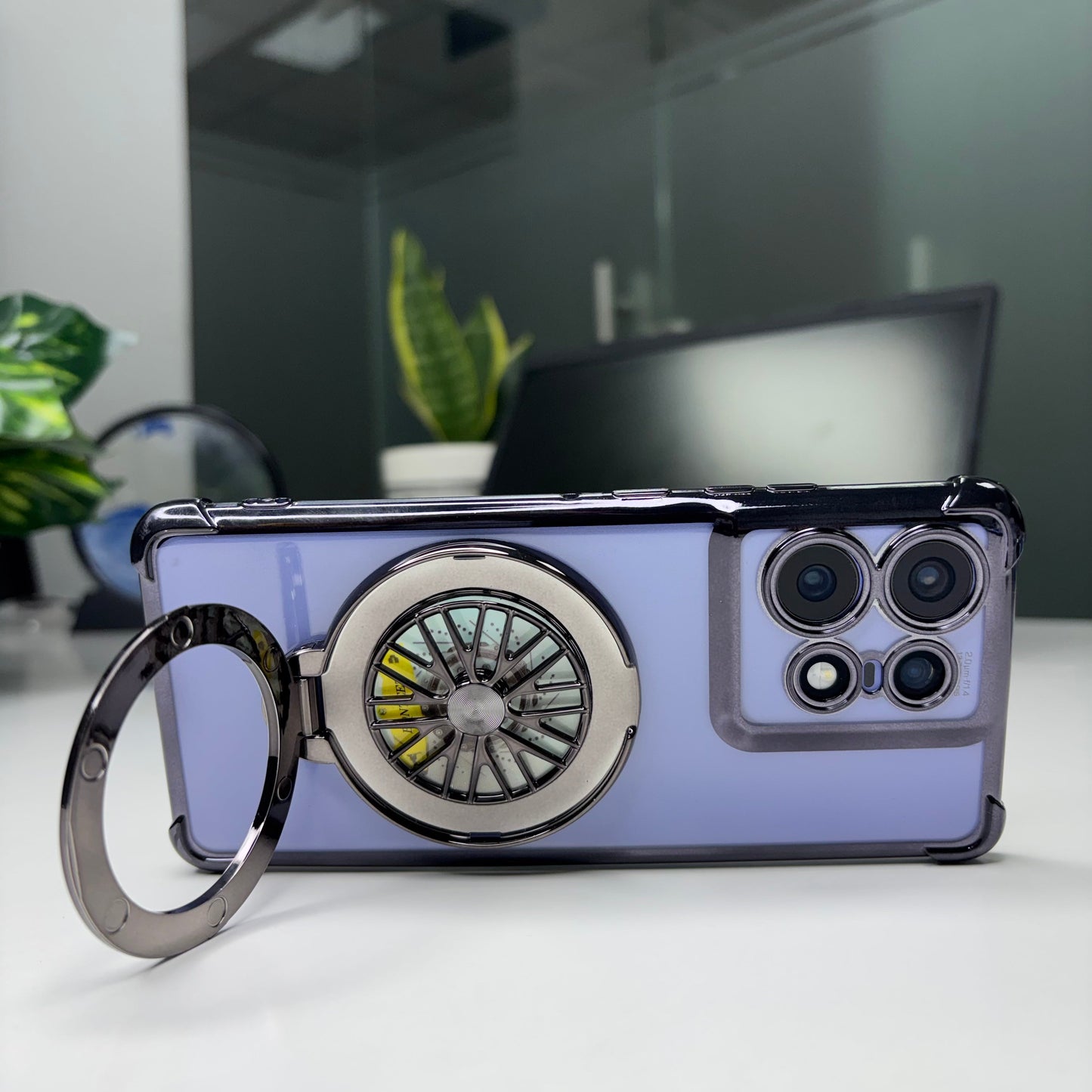 Motorola Edge 50 Pro 5G Premium Stress Buster Wheel Rotating Shockproof Airbags Case