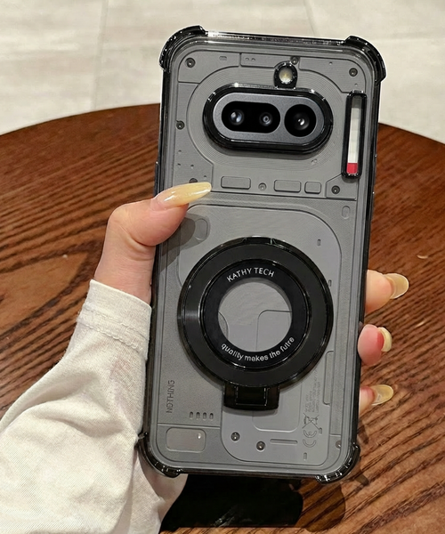Nothing Phone 4a 5G Original Luxury Magnifier Ring Stand Shockproof Airbags Corner Case