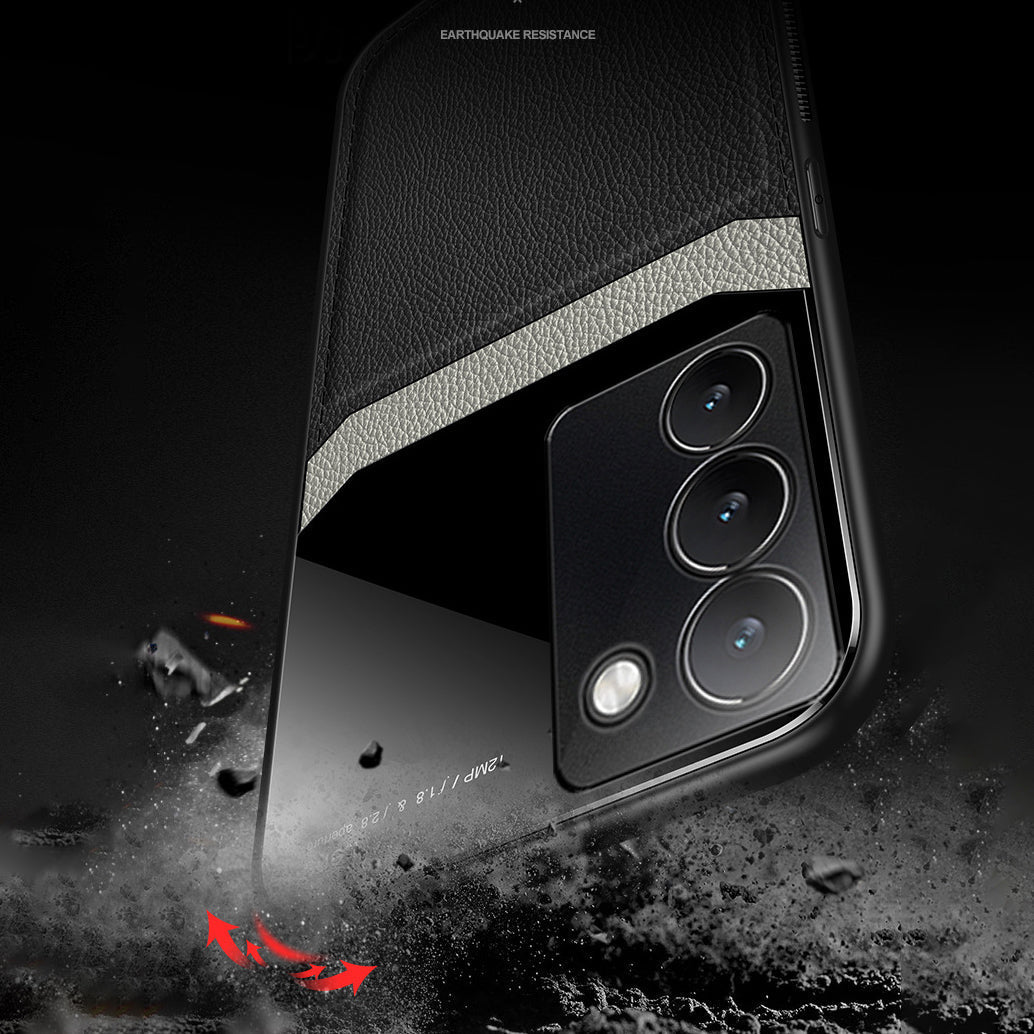 Vivo Y200e 5G Premium Leather Lens Protective Case