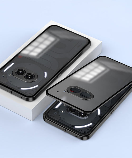 Nothing Phone 2a 5G Aluminium Metal Bumper Shield Transparent Back Case