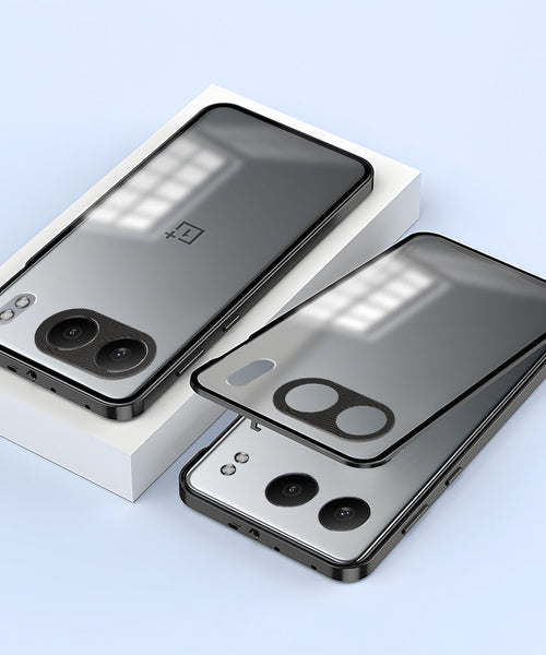 OnePlus Nord 4 5G Aluminium Metal Bumper Shield Transparent Back Case