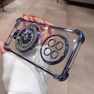 Oppo F31 Pro+ 5G Premium Stress Buster Wheel Rotating Shockproof Airbags Case (Buy 1 Get 1 Free Surprise Cover)