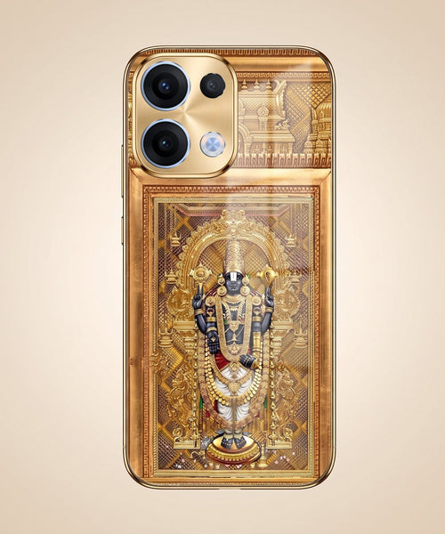 Oppo Reno 13 5G Premium Heritage Gold Electroplated Glass Phone Back Case