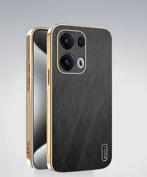 Oppo Reno 13 5G Premium Electroplated Frame Gold Thread Pattern Soft Case