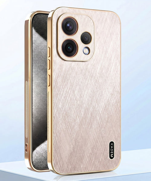Oppo Reno 15 5G Premium Electroplated Frame Gold Thread Pattern Soft Case