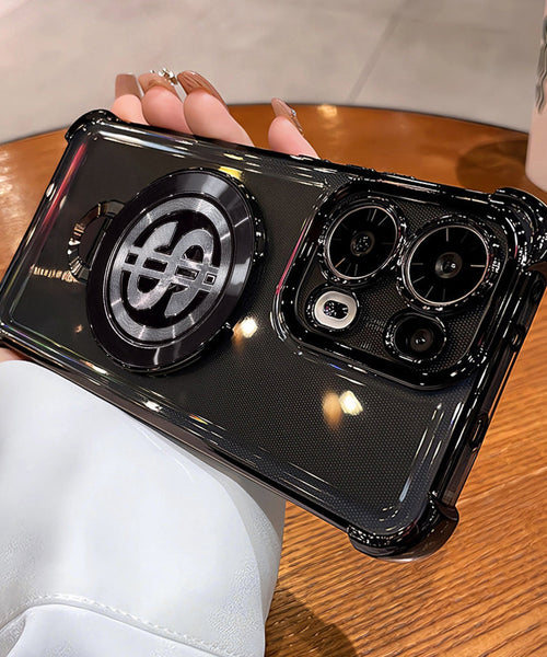 Oppo Reno 14 Pro 5G Four Corner Airbags 100% Original Astro Money Magnet Rotating Dollar Case