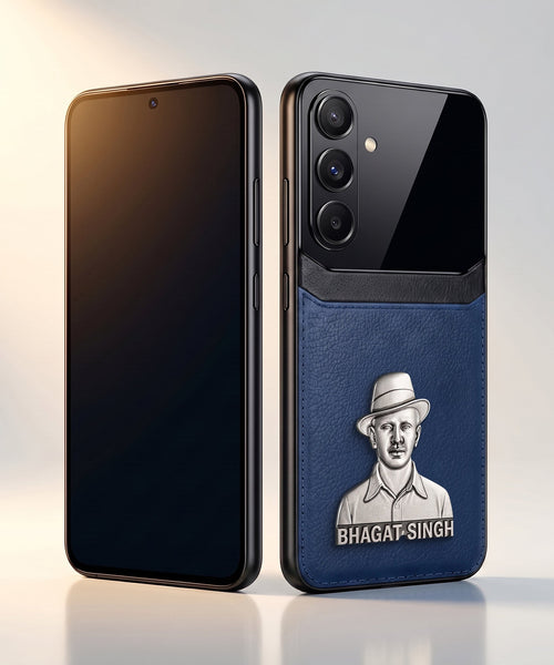 Samsung Galaxy A36 5G Shaheed Bhagat Singh 3D Metal Leather Back Case