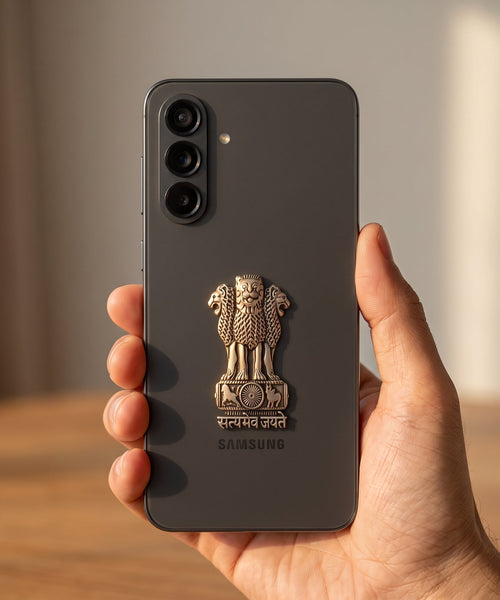 Samsung Galaxy A36 5G Compatible Satyamev Jayate 3D Metal Emblem Sticker