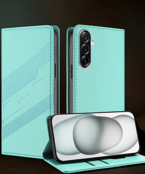 Samsung Galaxy A56 5G Magnetic Embossed Multi-Functional Wallet Retro PU Leather Flip Case