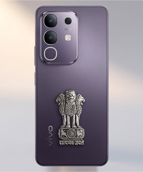 Vivo T4x 5G Compatible Satyamev Jayate 3D Metal Emblem Sticker