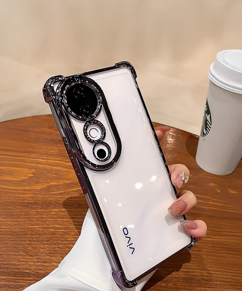 Vivo V40 Pro 5G Transparent Shockproof Case With Airbag Corners