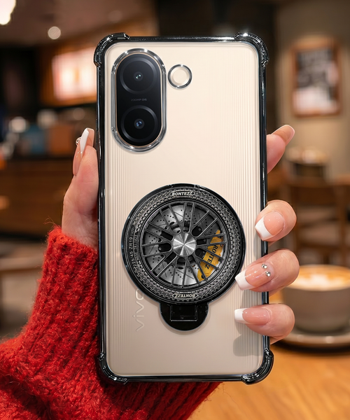 Vivo V60e 5G Premium Stress Buster Wheel Rotating Shockproof Airbags Case