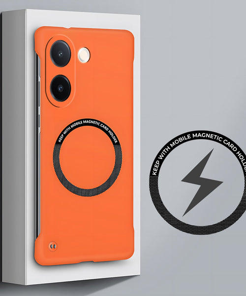 Vivo V60E 5G Frameless Magnetic Wireless Charging Case — Ultra-Slim Clear MagSafe Compatible Cover