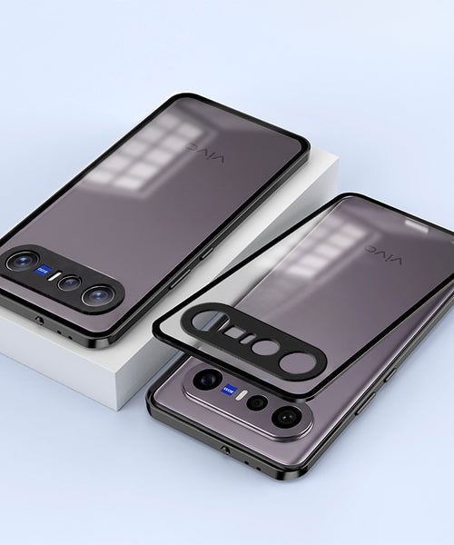 Vivo X300 FE 5G Aluminium Metal Bumper Shield Transparent Back Case
