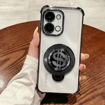 Vivo T5x 5G Four Corner Airbags 100% Original Astro Money Magnet RotatingΒ DollarΒ Case