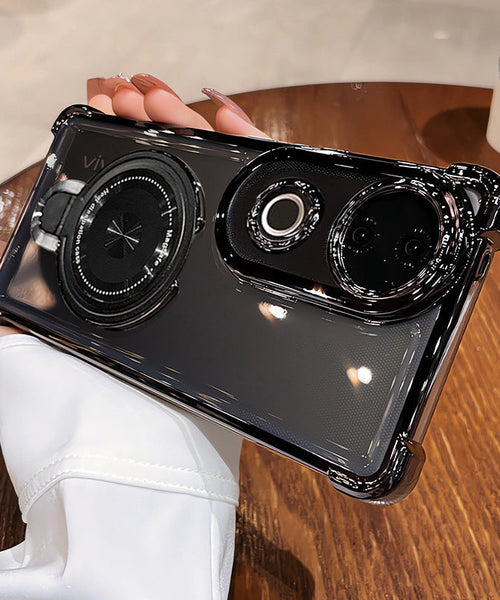 Vivo V50 5G Luxury Four Corner Invincible Bracket Ring Stand Case