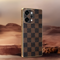 Oppo Reno 14 5G Luxury Checkered Leather Back Case