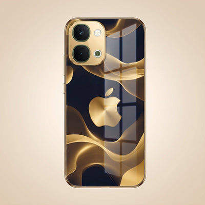 Vivo Y51 Pro 5G Luxury Wave Gold Electroplated Glass Phone Back Case