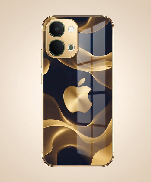 Vivo Y51 Pro 5G Luxury Wave Gold Electroplated Glass Phone Back Case