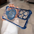 Oppo Reno 13 5G Luxury Four Corner Invincible Bracket Ring Stand Case