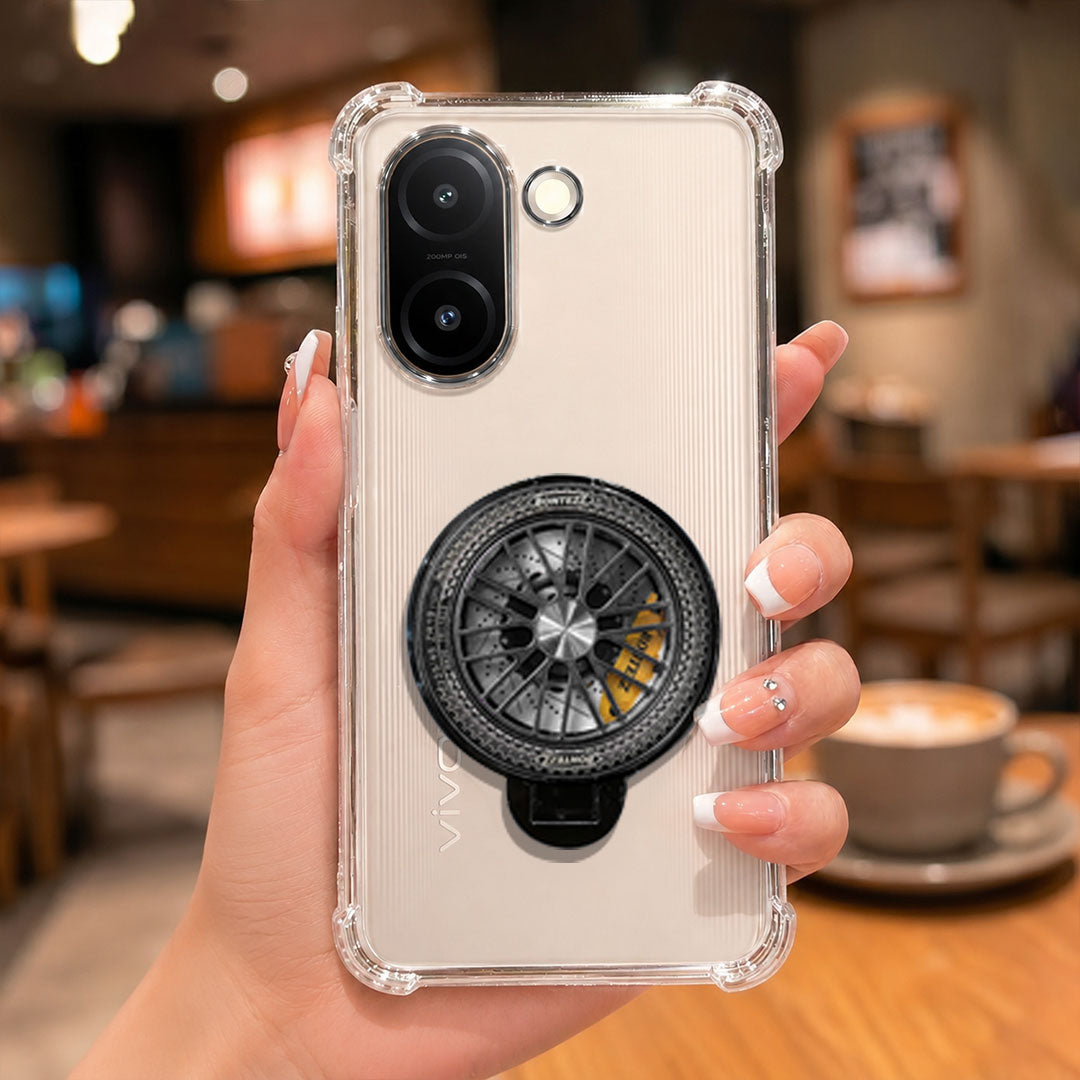 Vivo V60e 5G Premium Stress Buster Wheel Rotating Shockproof Airbags Case