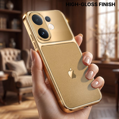 Vivo V60 5G Royal Touch Apple Gold Electroplated Glass Phone Back Case
