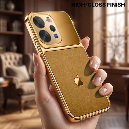 Vivo V70 5G Royal Touch Apple Gold Electroplated Glass Phone Back Case