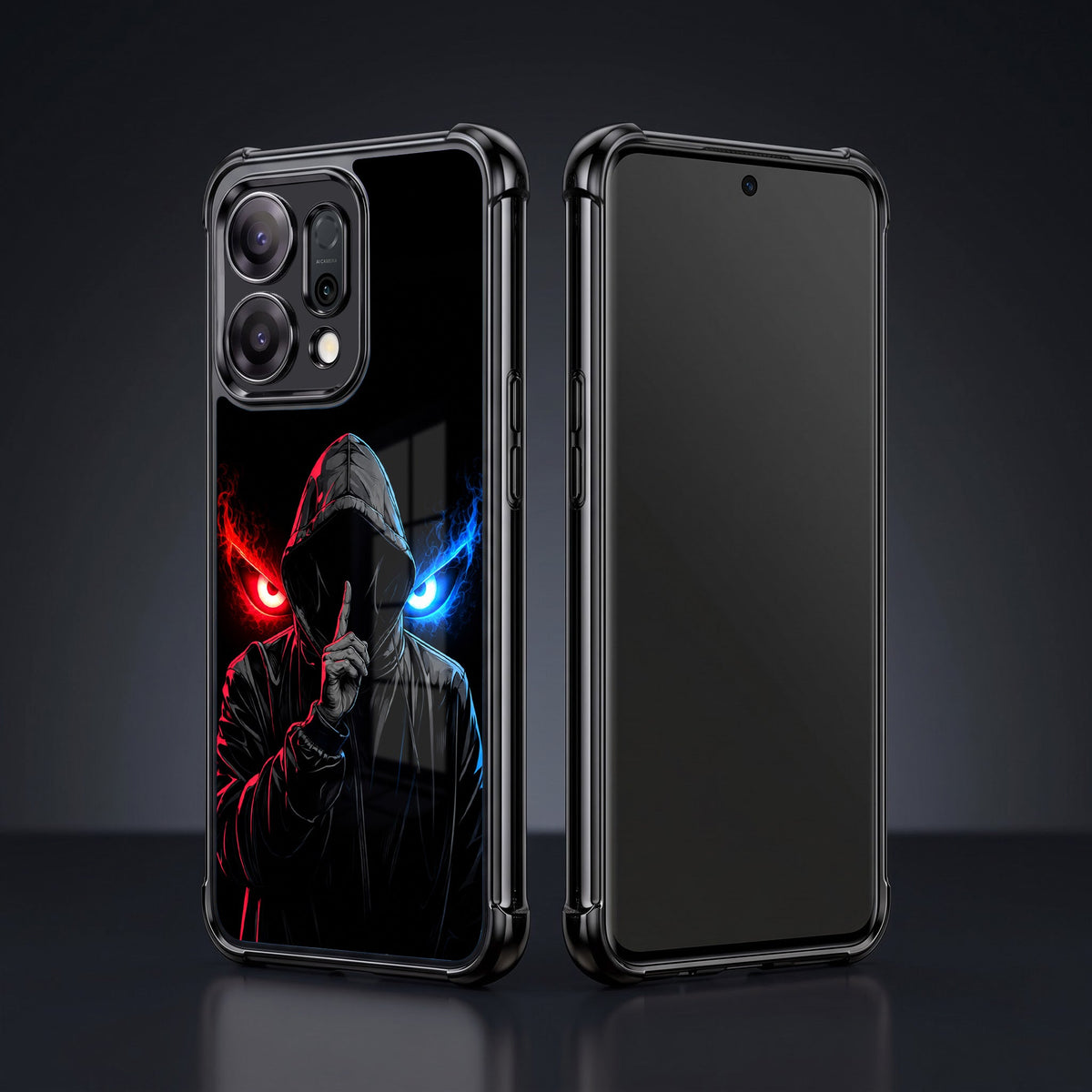 Oppo Reno 14 5G Hooded Shadow Demon Airbags Printed Back Case