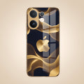 Vivo V60e 5G Luxury Wave Gold Electroplated Glass Phone Back Case