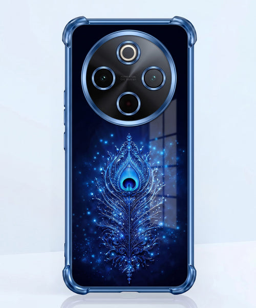 Vivo T4 5G Premium Peacock Feather Airbags Printed Back Case