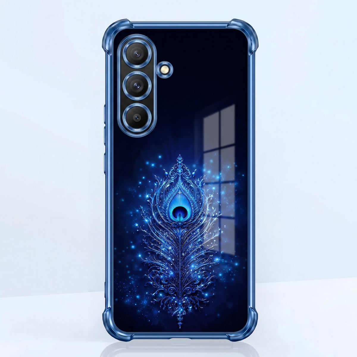 Samsung Galaxy A56 5G Premium Peacock Feather Airbags Printed Back Case
