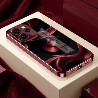 Oppo Reno 15 Pro Mini 5G Wave Apple Burgundy Electroplated Glass Back Case