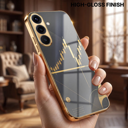 Samsung Galaxy A36 5G Trading Candles Gold Electroplated Glass Phone Back Case