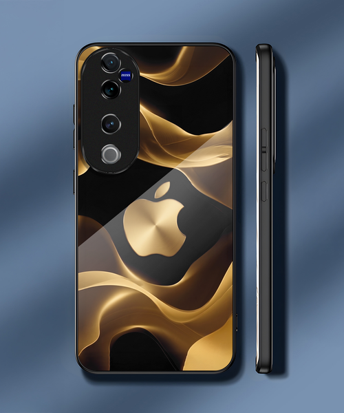 Vivo V40 Pro 5G Premium Acrylic Shockproof Glass Back Case (Wave Apple)