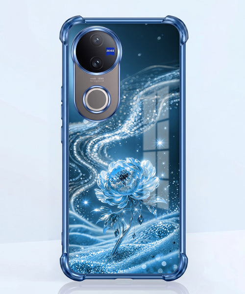 Vivo V50 5G Blue Rose Airbags Printed Back Case