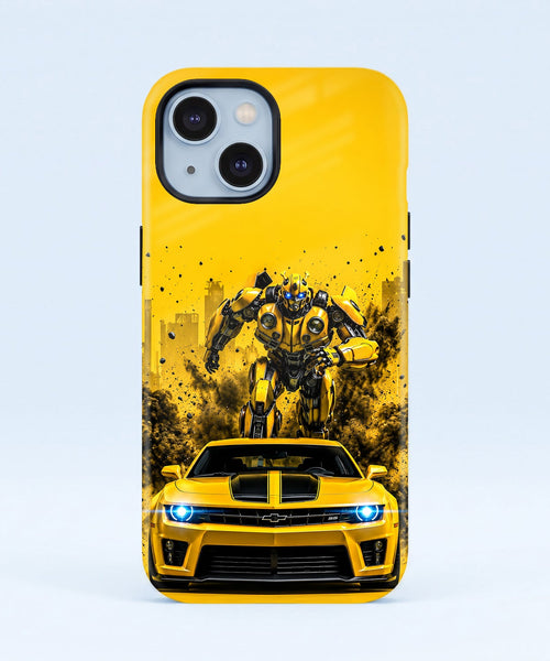 Iphone 15 5G Yellow Transformers Car Protective Case