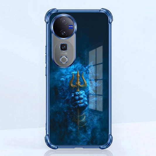 Vivo V40 Pro 5G Premium Golden Trishul Airbags Printed Back Case