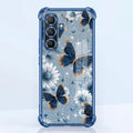Samsung Galaxy A36 5G Blue Butterfly Floral Airbags Printed Back Case