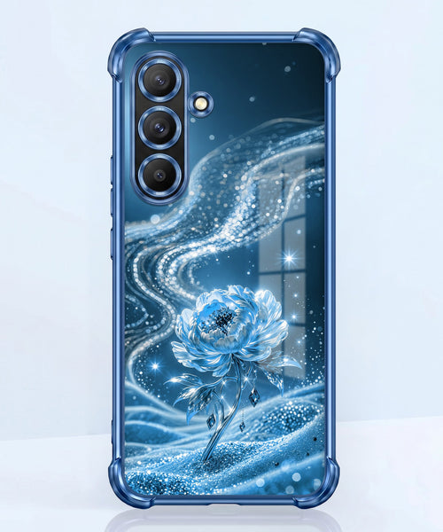 Samsung Galaxy A36 5G Blue Rose Airbags Printed Back Case