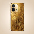 Vivo T5x 5G Bitcoin Gold Electroplated Glass Phone Back Case