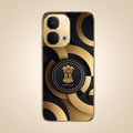 Vivo T5x 5G Royal Emblem Gold Electroplated Glass Phone Back Case