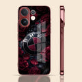Vivo V60 5G BMW Logo Burgundy Electroplated Glass Back Case