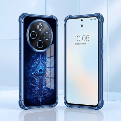 Vivo T4 5G Premium Peacock Feather Airbags Printed Back Case