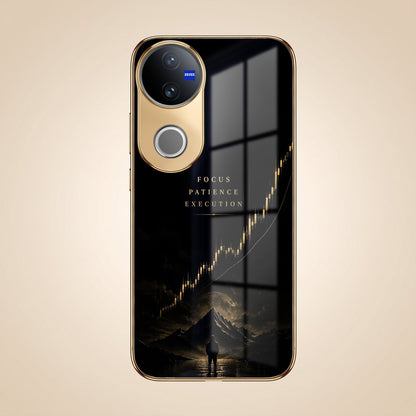 Vivo V50 5G Focus Electroplated Gold Electroplated Glass Phone Back Case