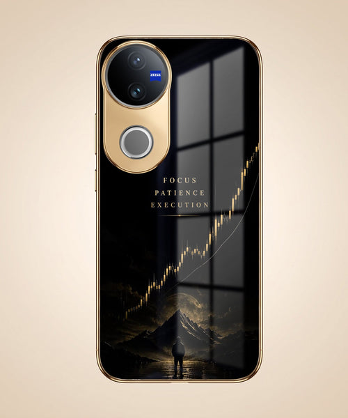 Vivo V50 5G Focus Electroplated Gold Electroplated Glass Phone Back Case