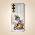 Vivo V70 FE 5G Bal Krishna Blessings Gold Electroplated Glass Phone Back Case